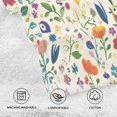 thumbnail image 5 of Yayeee 2 Pack Hand Towels for Bathroom 100% Cotton 16" x 28" Soft Absorbent Kitchen Towel, Purple Cartoon Animals, 5 of 7