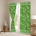thumbnail image 3 of Homewish Green Paisley Black Out Curtains,Retro Bohemain Print Curtains Pack of 2 (42x63 Each),Rustic Flower Boho Bedroom Curtains For Adult,Ultra Soft Home Decor, 3 of 6