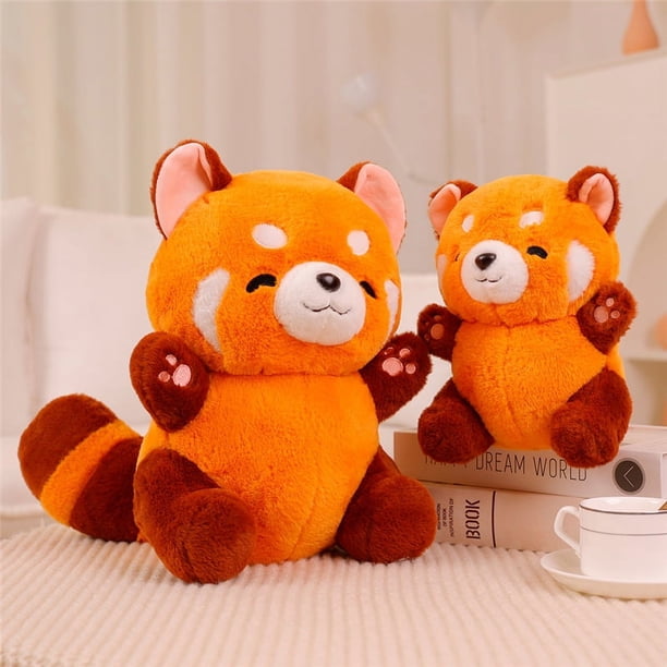 Peluche Panda Rojo Corriendo De 55 Cm – Mapache Suave Anti-estrés Para Niños Y Adultos