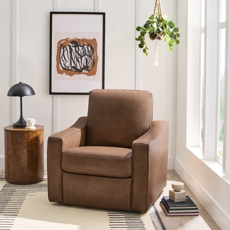 BETTER HOMES & GARDENS ALLEN PUSH-BUTTON POWER RECLINER CHAIR, COCOA FAUX LEATHER