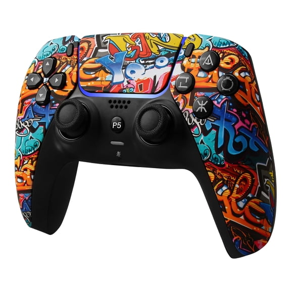 Game Controller Compatible with P5 Pro/Slim/PC, Wireless Controller with Dual Vibration/6-Axis Gyro/Mic Speaker