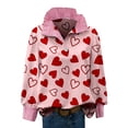 thumbnail image 5 of Valentines Day Outfit Women Long Sleeve Button Up Lapel Collared Valentine Heart Dressy Blouse, 5 of 5