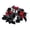 C-160617VV, variant on 2PCS Midnight Bloom Candle Ring Wreath, Artificial Burgundy Rose Black Leaf Red Berry Mini Wreath for Gothic Halloween Table Centerpiece Decor (A)