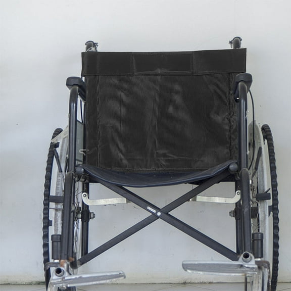 Clispeed Wheelchair Back Support Cover Black Oxford Cloth Simple Design for -Term Care and Comfort