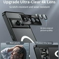 thumbnail image 4 of Metal Magnetic Case for Google Pixel 7 Pro [Compatible With Magsafe Ring & Safety Lock] [Metal Frame Bumper] [Integrated Camera Lens Protector] Shock-Absorb Case, Transparent Back Cover, Black, 4 of 8
