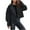 Black, variant on Cropped Trench Jacket for Women 2024 Trendy Fall Winter Lapel Double Breasted Coats Loose Casual Wool Blazer Outwear (Dark Gray L)