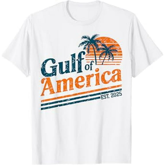 Gildan Retro Vintage Birthday Gifts Gulf Of Us America 2025 American Gifts Hot Trending T-Shirt Unisex S To 5Xl