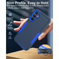 thumbnail image 5 of for Samsung Galaxy A15-5G Phone Case, and Screen Protector, Dust-Proof Port Cover, Full Body Non-Slip Rubber Covered, Wear-Resistant & Drop-Proof, Support Magnetic Car Mount, Blue/Navy, 5 of 16