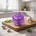 thumbnail image 4 of Food Chopper,Rotary Manual Garlic Grinder,Transparent Portable Spice Mincer for Home Dorm Camping Ginger Chili Seasoning Prep(Purple), 4 of 7