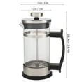 thumbnail image 2 of Tebru French Press Coffee Pot,Stainless Steel Glass Coffee Pot French Press Filter Pot Household Tea Maker, Coffee Maker, 2 of 8