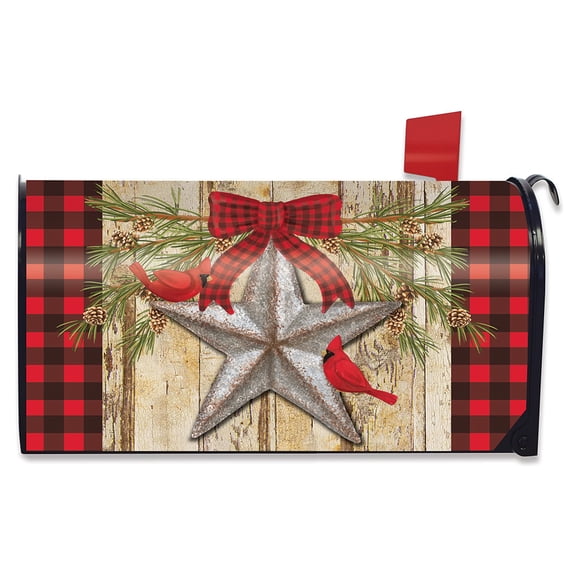 Briarwood Lane Festive Barnstar Winter Mailbox Cover