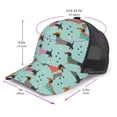 thumbnail image 2 of Lsque Christmas Dachshund Printed Trucker Hat - Baseball Cap for Men Women - Breathable Mesh Side, Adjustable Fit - for Casual Wear, 2 of 7