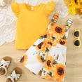 thumbnail image 2 of Toddler Baby Girls Clothes For 2t 3t 4t 5t 6t Girls Cute Summer Short Sleeve T Shirt Tops Shorts Clothes Sets Baby Girls Outfits 7t Children 18-24 Months, 2 of 7