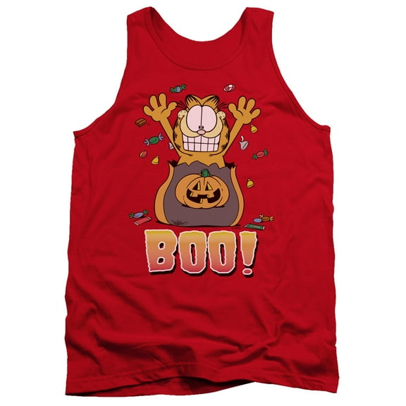 Garfield Boo! Adult Tank Top Red