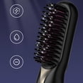 thumbnail image 3 of Cepillo alisador de cabello con iones negativos, doble función de peinado, diseño inalámbrico recargable, color negro., 3 of 5