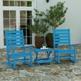 thumbnail image 6 of Merrick Lane Outdoor Folding Side Table, Portable All-Weather HDPE Adirondack Side Table in Blue, 6 of 11