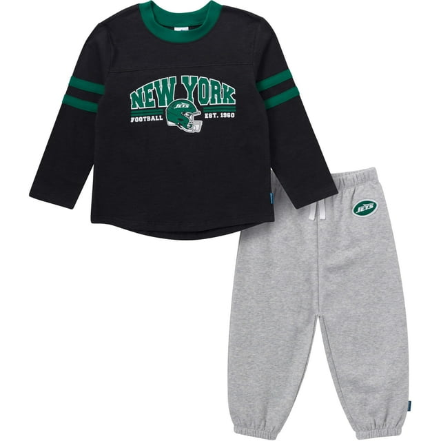 Geber Conjunto de camiseta y pantalones deportivos del equipo NFL para bebé unisex Jets 18 meses