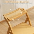 thumbnail image 4 of Costway Rattan Cane Folding Chairs Set of 4 with Rotatable Backrests 330lbs Capacity, 4 of 8