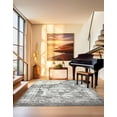 thumbnail image 4 of Unique Loom Sofia Collection Area Rug - Salle Garnier (7' 10" Square Gray/Ivory), 4 of 7