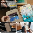thumbnail image 5 of Decase for iPhone 17 Pro Max Case,Magnetic Clear Wallet Cover with Quilted PU Leather Front,Shockproof Flip Case with Card Slot,RFID Blocking,Mag-Safe Compatible,Desertgold, 5 of 6