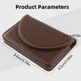 thumbnail image 3 of LQQBOX Coffee Business Card Holder，PU Leather Business Card Card Holder Wallet，Pockets Magnetic Credit Card Holders for Men and Women, 3 of 7