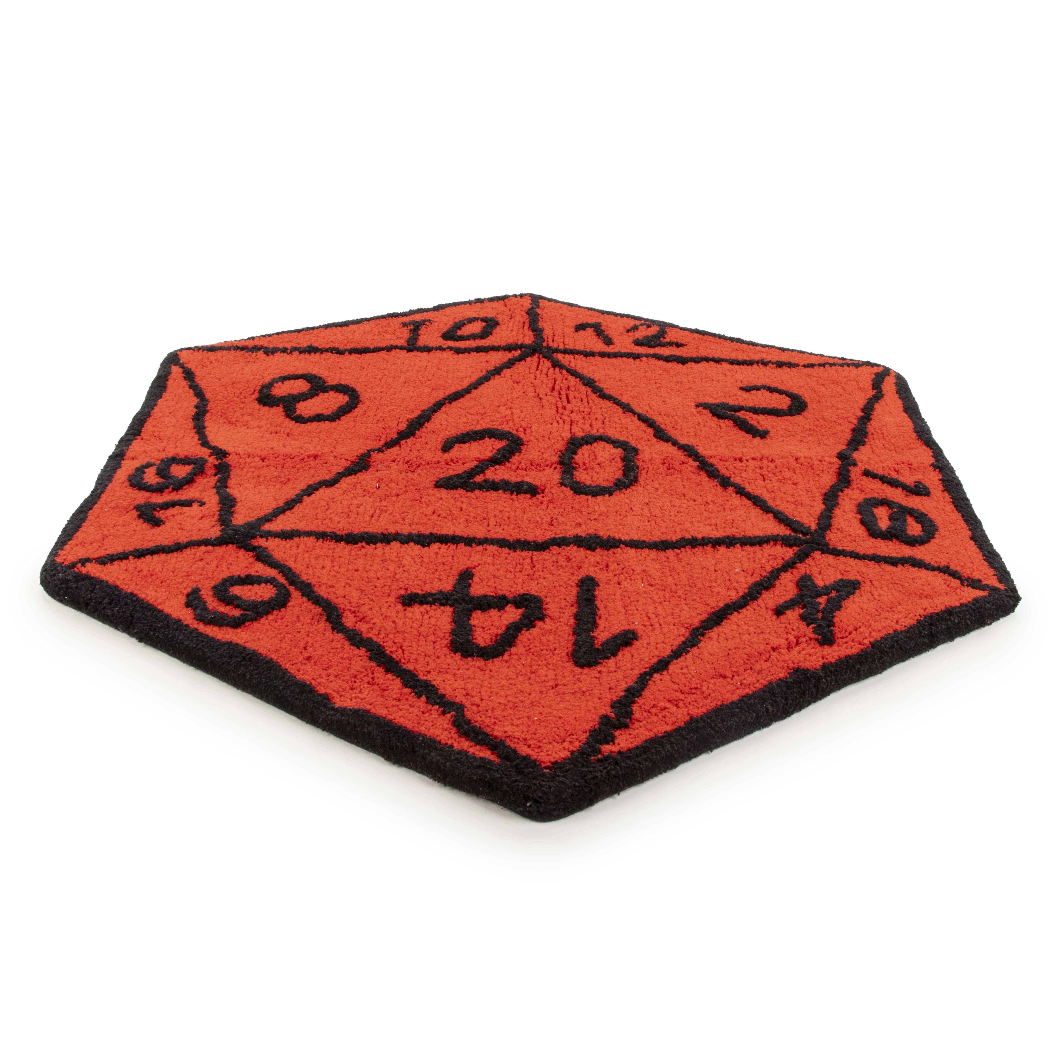 Stranger Things D20 Dice Tufted Rug, 25" x 29", Cotton, Red, Netflix