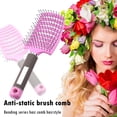 thumbnail image 1 of Peine para masaje del cuero cabelludo, cerdas de nailon, cepillo para el pelo suave, rizado y mojado (rosa) Likrtyny cuidado belleza, 1 of 9