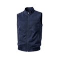 thumbnail image 4 of Maqroz Mens Outerwear Vests Faux Suede Sleeveless Jacket Stand Collar Zip Up Daily Coat with Pockets Navy,XL, 4 of 6