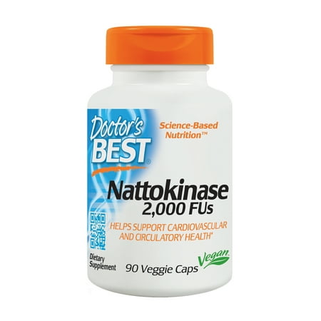 Doctor's Best Nattokinase 2,000 Fu, Non-GMO, Gluten Free, Vegan, Supports Cardiovascular and Circulatory Health, 90 Veggie (Best Seaweed For Health)