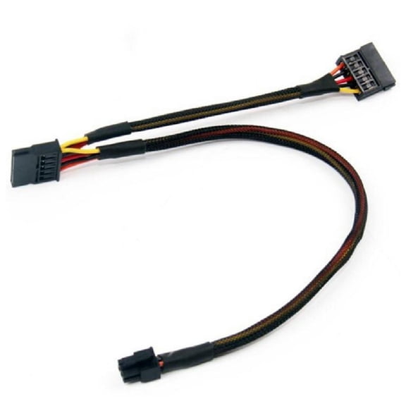 6Pin to 2 15pin Power Cable Wide Compatibility for Stable Connection