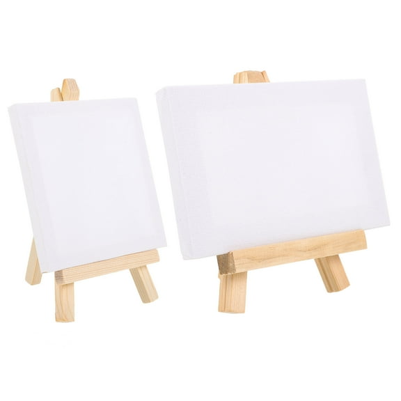 FRCOLOR 2 Sets of Crafted DIY Mini Canvases Multifunction Canvas Easels Delicate Painting Canvases