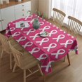 thumbnail image 2 of Pink Breast Cancer Rectangle Tablecloth 60"x84",Waterproof Polyester Rectangle Table Cloth, Wipeable Spillproof Polyester Tablecloth for Dining, Camping, Indoor and Outdoor, 2 of 5