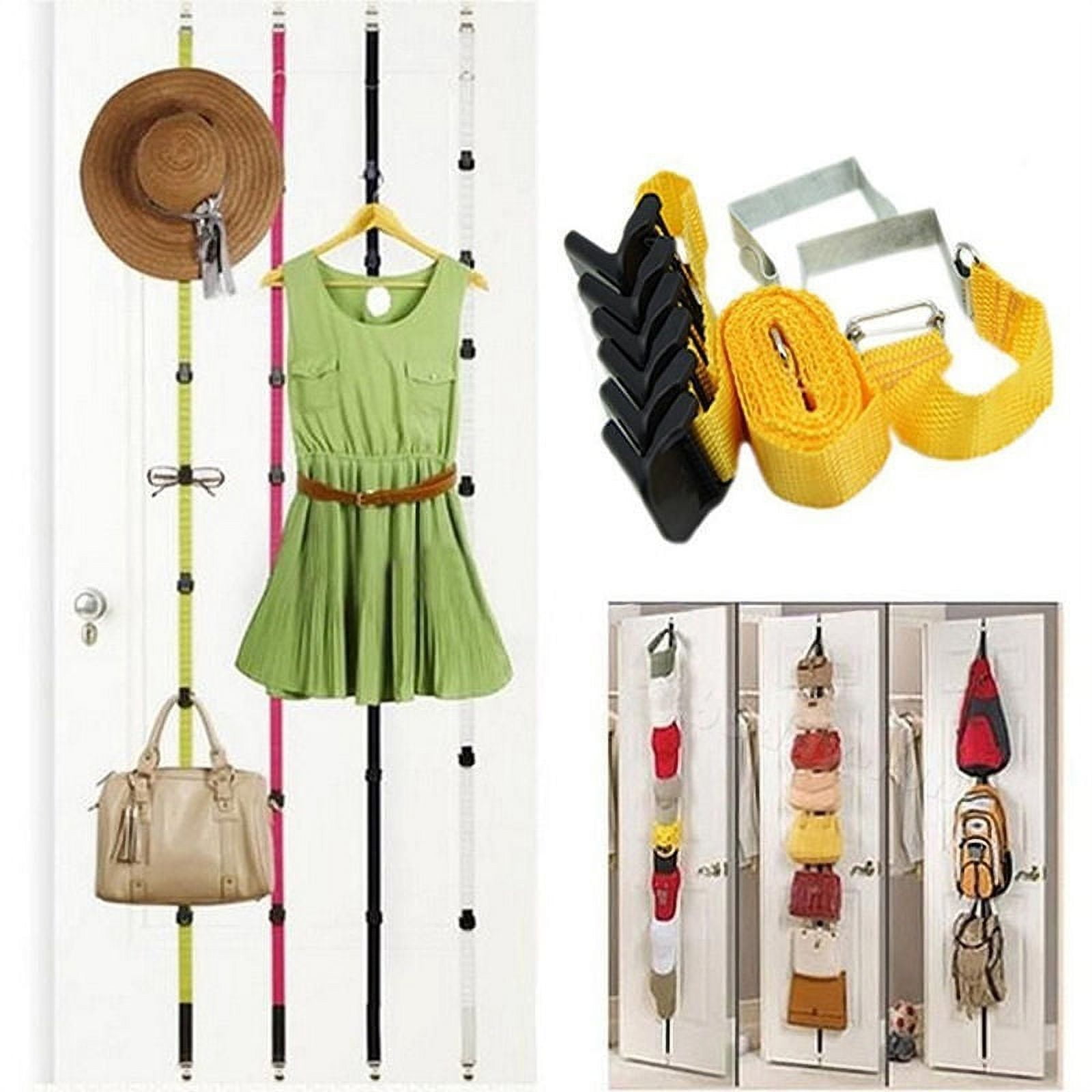 Pack of 8 door hooks, hooks for hanging, door coat rack for