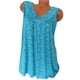 thumbnail image 4 of Camiseta sin mangas con cuello en V sin mangas, chaleco holgado para mujer, camiseta de verano, azul claro, M Yuarrent AP001998-14, 4 of 5