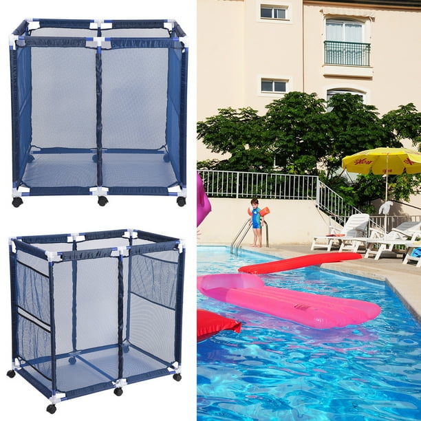 pool storage mesh bin