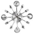 thumbnail image 1 of 14" Kitchen Cutlery Wall Clock with Forks and Spoons for Home Decor,Silver, 1 of 7
