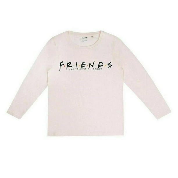 Friends Set de Pijama Largo Logotipo de Manga Larga para Mujer Rosa Gris Negro Friends Bodega Aurrera en linea