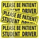 thumbnail image 2 of JUSTTOP 3 pegatinas para conductor estudiante para coche, por favor sea paciente, pegatinas para conductor estudiante, advertencia de seguridad para nuevos conductores, pegatina reflectante para parac, 2 of 3