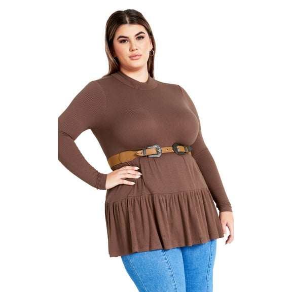 Avenue Women's Plus Size Lulu Tiered Tunic