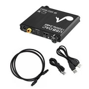 GUYUTING Digital Audio Converter DAC 192kHz with Volume Bass Control USB Sound Card Optical Coaxial RCA 3.5mm Headphone Output