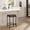 Black iron frame + black PU-wrapped seat cushion, 1 unit, variant on Counter Height Bar Stools, 26.2" Barstools with Thick Padded Seat, Sturdy Metal Frame & Footrest, Faux Leather Saddle Stools for Kitchen, Dining Room