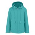 thumbnail image 6 of JUUNthy Womens Cargo Jacket, Windbreaker Hooded Full Zip-Up Lightweight Casual Outerwear with Pockets Yellow M, 6 of 16