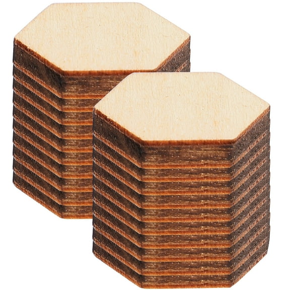 WHAMVOX  200 PC Tags Honeycomb Craft Wood Chip Decorations DIY Crafts