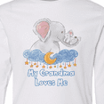 thumbnail image 4 of Inktastic My Grandma Loves Me Cute Elephants Clouds Moon and Stars Long Sleeve Youth T-Shirt, 4 of 5