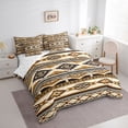 thumbnail image 2 of Homewish Aztec Geometric Rhombus 7-Piece Twin Bedding,Vintage Brown Boho Bedding Comforter Set,Reversible, 2 of 8
