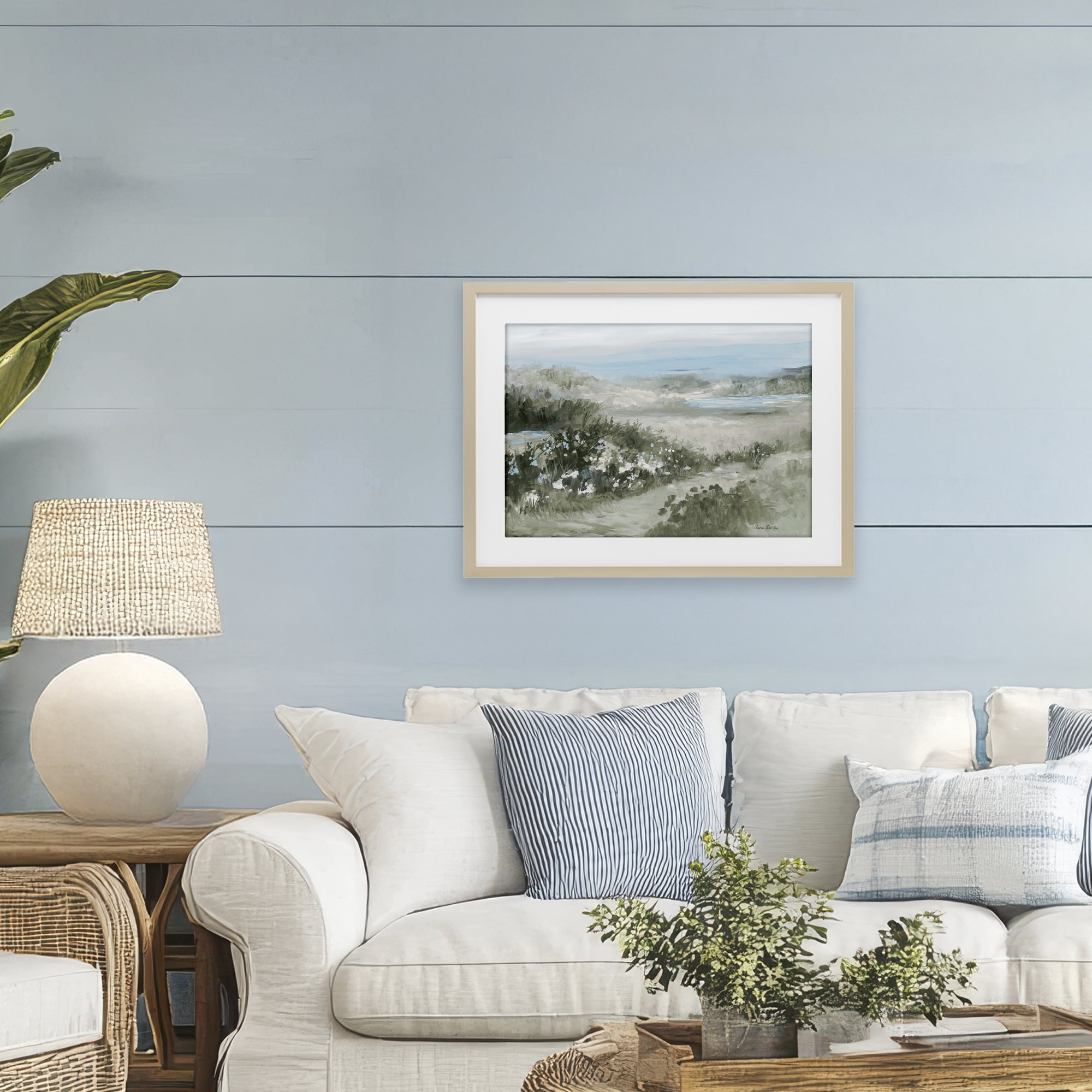 Stupell Industries Neutral Quiet Composition Landscape Birch Framed Print Under Glass, design by Jane Slivka