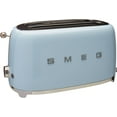 thumbnail image 2 of Smeg Grille-Pain Rétro Style Années 50 4 Tranches, Bleu Pastel avec Réglages Réchauffer, Décongeler et Bagel, 2 of 4