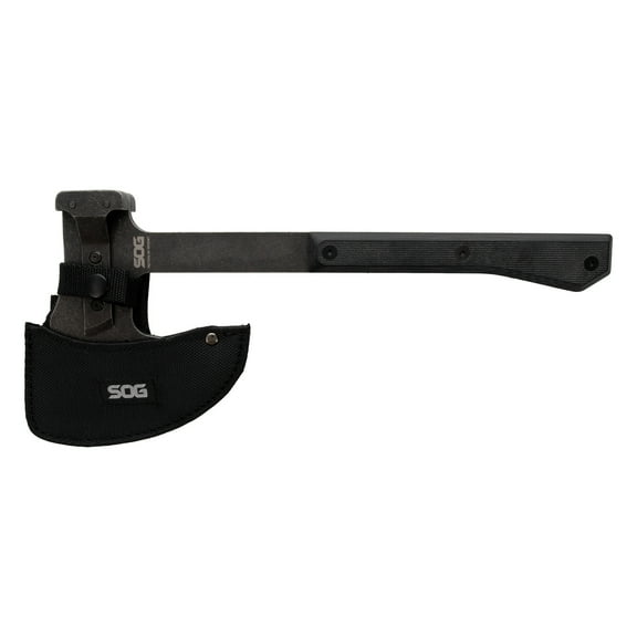 SOG Tactical Bushcraft Hatchet with 4.24-In. Steel Cutting Head and Nylon Blade Cover, SOG-32-50-02-43
