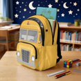 thumbnail image 4 of Xixirimido Cartoon Yellow School Bus Print 17" School Backpack for Boys Girls Multi-pocket Bookbags Elementary High School Bookbag Daypacks School Bag for Students, 4 of 8