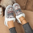 thumbnail image 6 of Willtoo Women's Plush Lined Slip On Shoes, Ethnic Pattern Warm Casual Loafers, Comfortable Non-Slip Winter Footwear, 6 of 6
